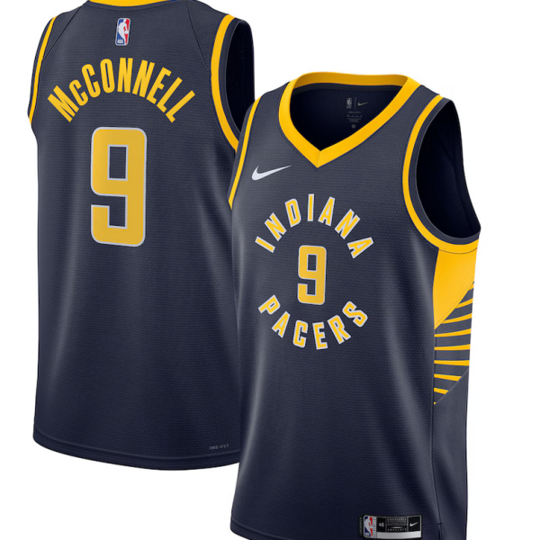 Men's Nike Indiana Pacers #9 T.J. McConnell Navy Icon Edition Swingman Jersey