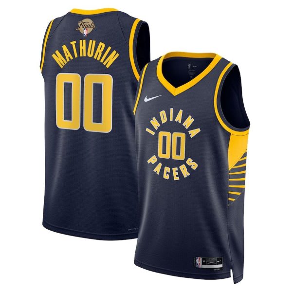 Men's Unisex Indiana Pacers #0 Bennedict Mathurin Nike Navy 2025 NBA Finals Swingman Icon Edition Jersey