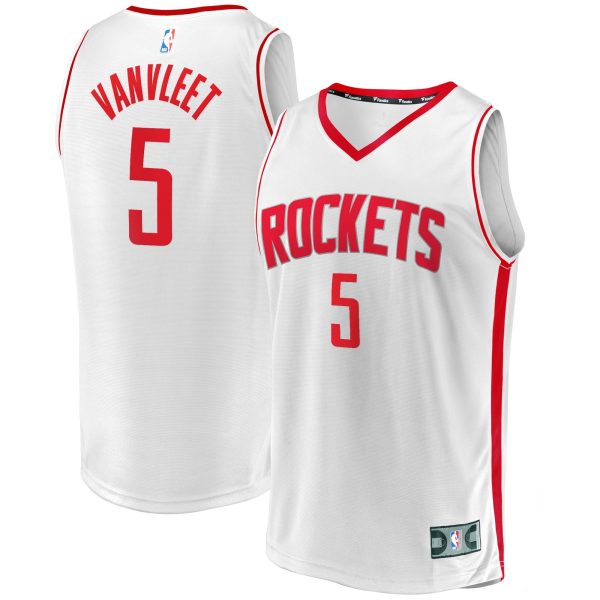 Men's Houston Rockets Fred VanVleet Fanatics White Fast Break Replica Player Jersey - Association Edition