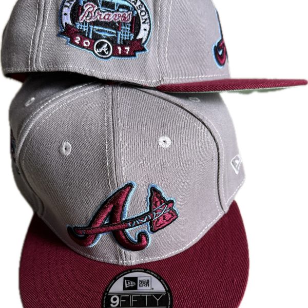 Atlanta Braves Grey And Red Cap