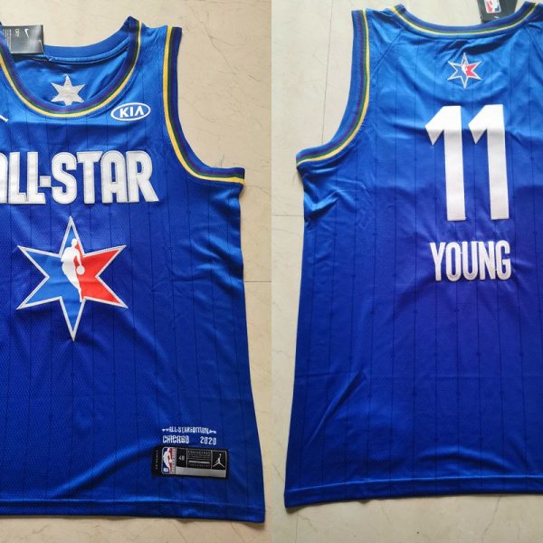 Men's Jordan Brand #11 Trae Young Blue 2020 NBA All-Star Game Jersey