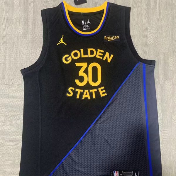 Men's #30 Stephen Curry Golden State Black City Edition Jersey