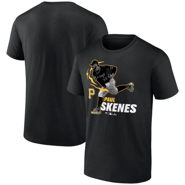 Men's Pittsburgh Pirates Paul Skenes Black Player Graphic T-Shirt