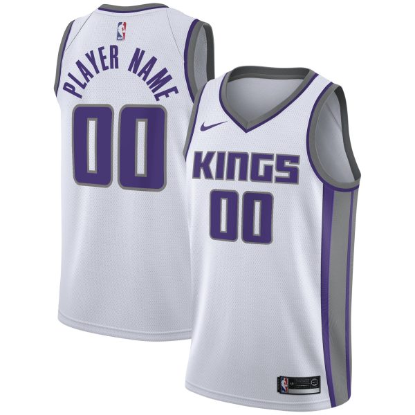 Men's Sacramento Kings Nike White Swingman Custom Jersey - Association Edition