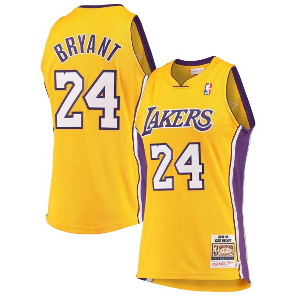 Men's Los Angeles Lakers Kobe Bryant Mitchell & Ness Gold Hardwood Classics 2008-09 Jersey