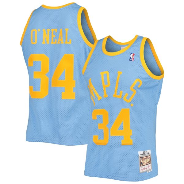 Men's Los Angeles Lakers Shaquille O'Neal Mitchell & Ness Powder Blue 2001/02 Hardwood Classics Swingman Jersey