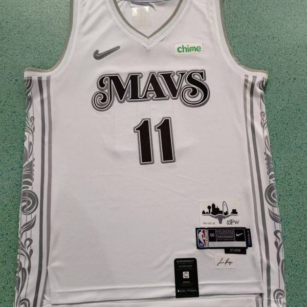 Men's #11 Kyrie Irving Dallas Mavericks White City Edition Jersey