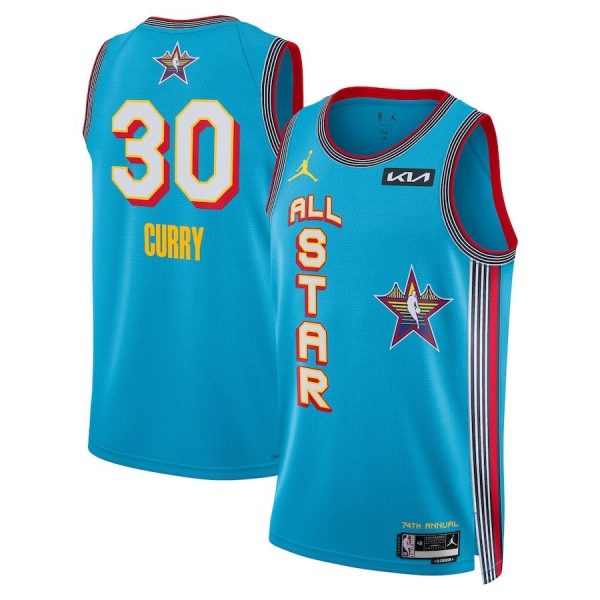 Men's #30 Stephen Curry Jordan Brand Unisex 2025 NBA All-Star Game Swingman Player Light Blue Jersey