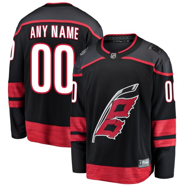 Men's Carolina Hurricanes Fanatics Black Home Breakaway Custom Jersey
