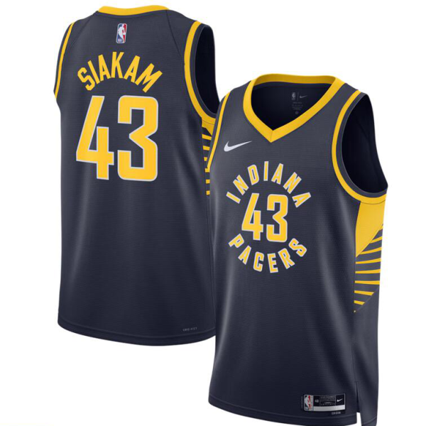 Men's Nike Indiana Pacers #43 T.J. Pascal Siakam Navy Icon Edition Swingman Jersey