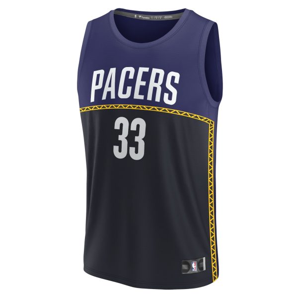 Men's Indiana Pacers Myles Turner Fanatics Blue Fastbreak Jersey - City Edition