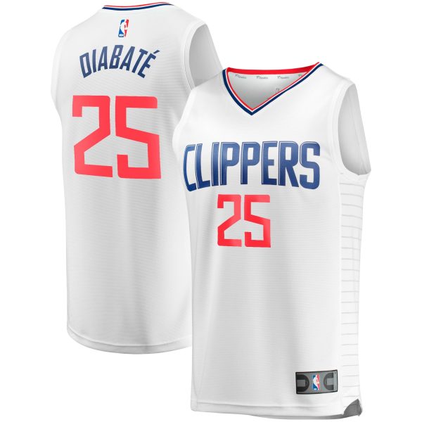 Men's LA Clippers Moussa DiabatÃ© Fanatics White Fast Break Player Jersey - Association Edition