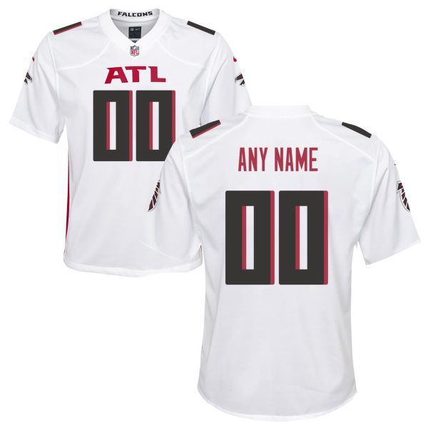 Youth Nike Atlanta Falcons White Custom Game Jersey
