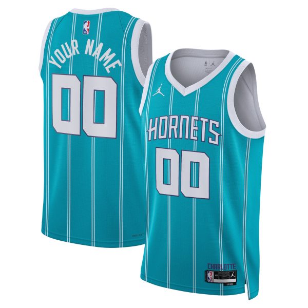 Unisex Charlotte Hornets Jordan Brand Teal Swingman Custom Jersey - Icon Edition