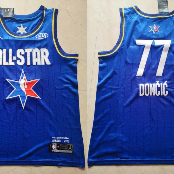 Men's Jordan Brand #77 Luka Doncic Blue 2020 NBA All-Star Game Jersey