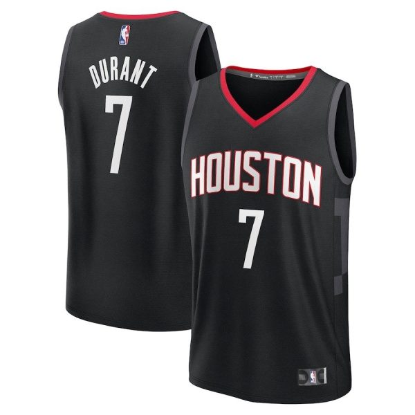 Men's Houston Rockets #7 Kevin Durant Fanatics Black Fast Break Player Statement Edition Jersey
