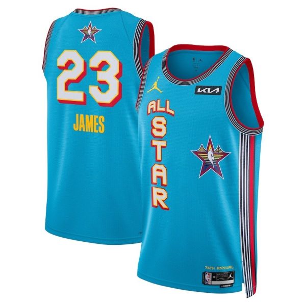 Men's #23 LeBron James Jordan Brand Unisex 2025 NBA All-Star Game Swingman Player Light Blue Jersey