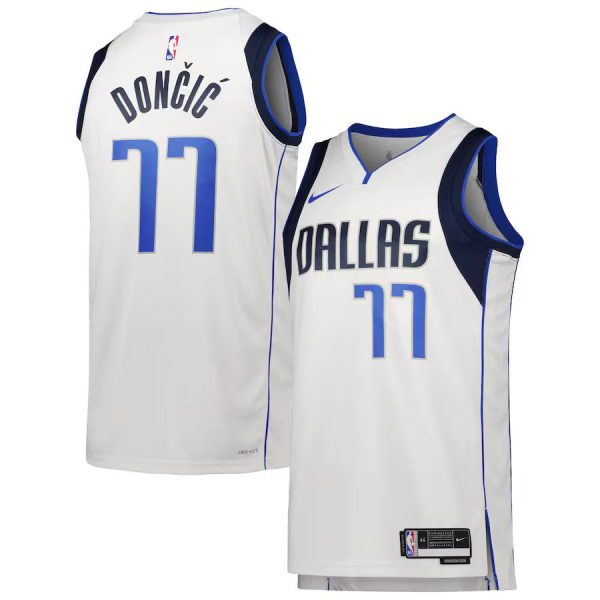 Unisex Dallas Mavericks Luka DonÄiÄ Nike White Swingman Jersey - Association Edition