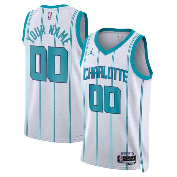 Unisex Charlotte Hornets Jordan Brand White Swingman Custom Jersey - Association Edition