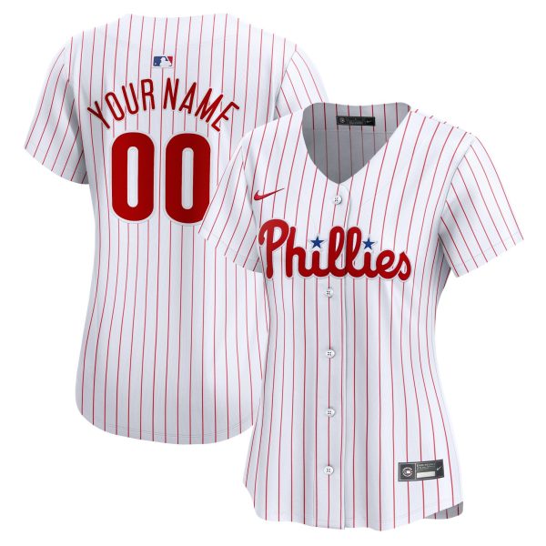 Women's Philadelphia Phillies Nike White Home Limited Custom Jersey
