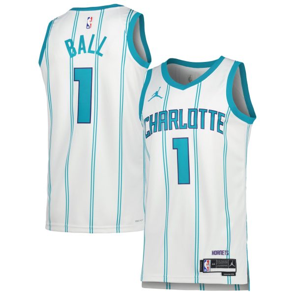 Unisex Charlotte Hornets LaMelo Ball Jordan Brand White Swingman Jersey - Association Edition