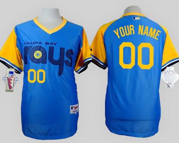 Tampa Bay Rays Blue 1988 Turn Back The Clock Men's Customized Throwback MLB Jersey