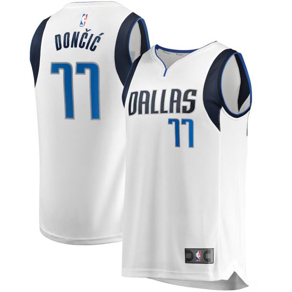 Men's Dallas Mavericks Luka DonÄiÄ Fanatics White Fast Break Replica Player Jersey - Association Edition