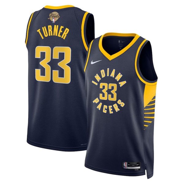 Men's Unisex Indiana Pacers #33 Myles Turner Nike Navy 2025 NBA Finals Swingman Icon Edition Jersey