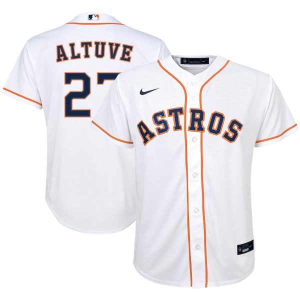 Youth Houston Astros Jose Altuve Nike White Alternate Replica Player Jersey