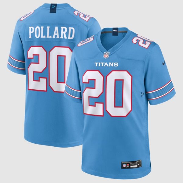 Men's Tennessee Titans Tony Pollard Nike Light Blue Game Jersey