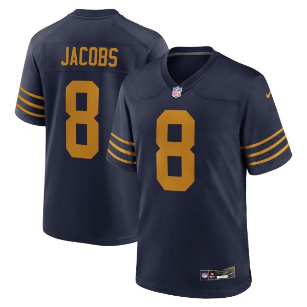Men's Green Bay Packers #8 Josh Jacobs Nike Navy The 1923 Classic Game Jersey