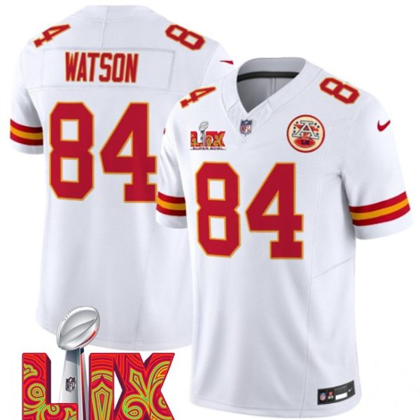 Youth Kansas City Chiefs #84 Justin Watson White Super Bowl LIX F.U.S.E. Vapor Limited Stitched Jersey
