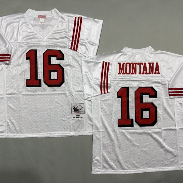 Men's #16 Joe Montana San Francisco 49ers White Jersey
