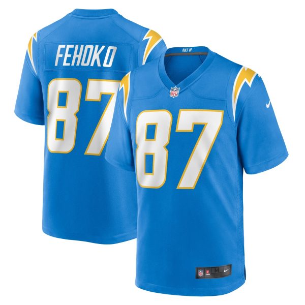 Men's Los Angeles Chargers Simi Fehoko Nike  Powder Blue  Game Jersey