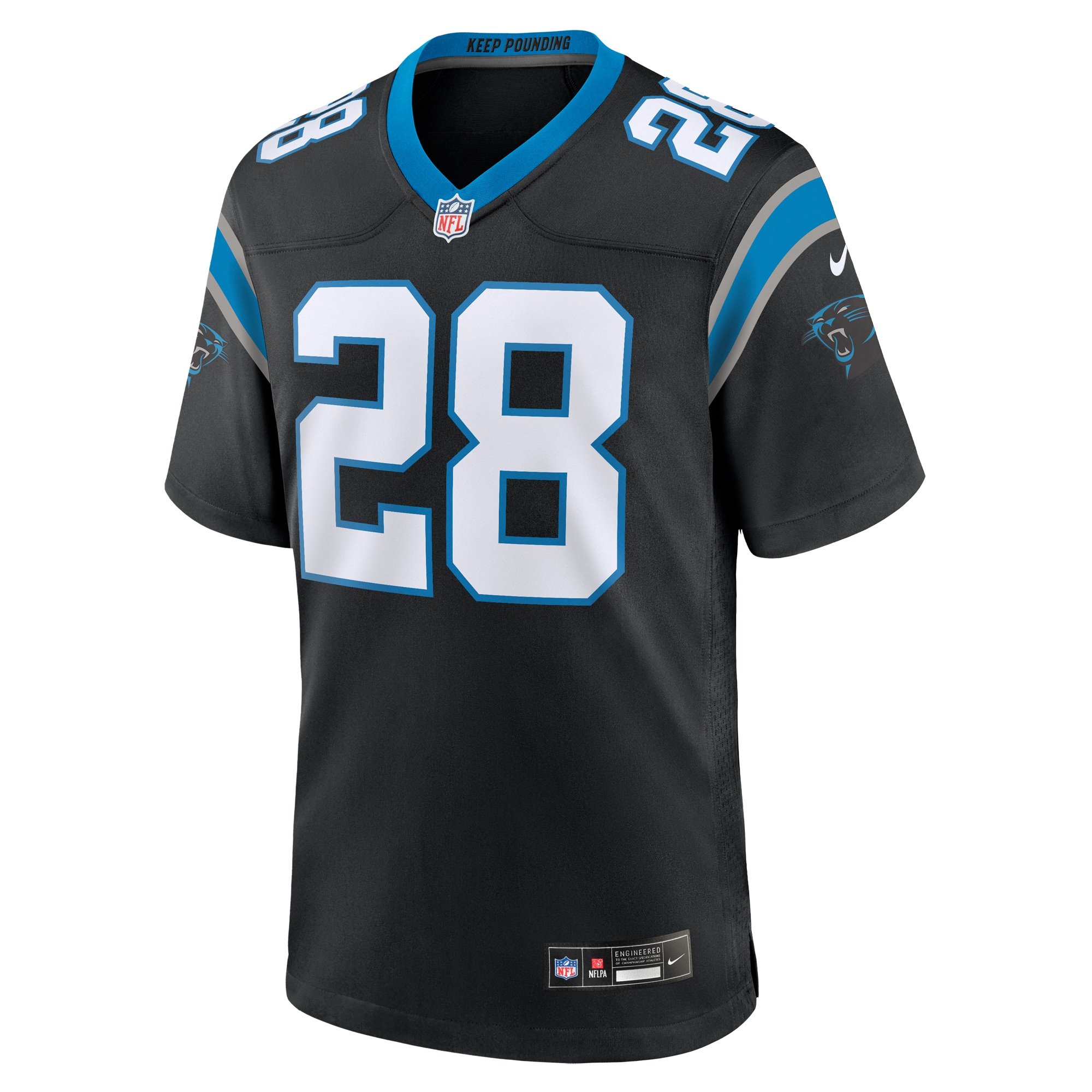 Men's Carolina Panthers Tarik Cohen Nike Black Game Jersey - Image 3