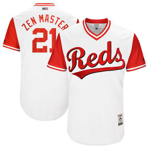 Cincinnati Reds #21 Michael Lorenzen White Zen Master" Players Weekend Stitched MLB Jersey"