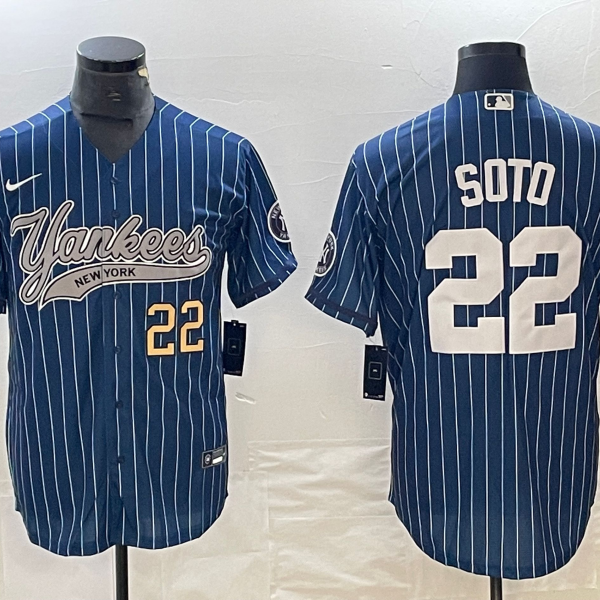Men's  New York Yankees #22 Nike Blue Juan Soto Jersey