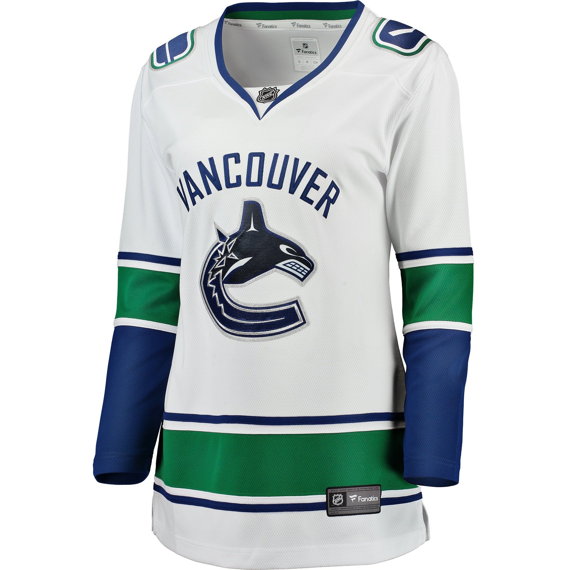 Women's Vancouver Canucks Fanatics White Away Breakaway Jersey - Image 2
