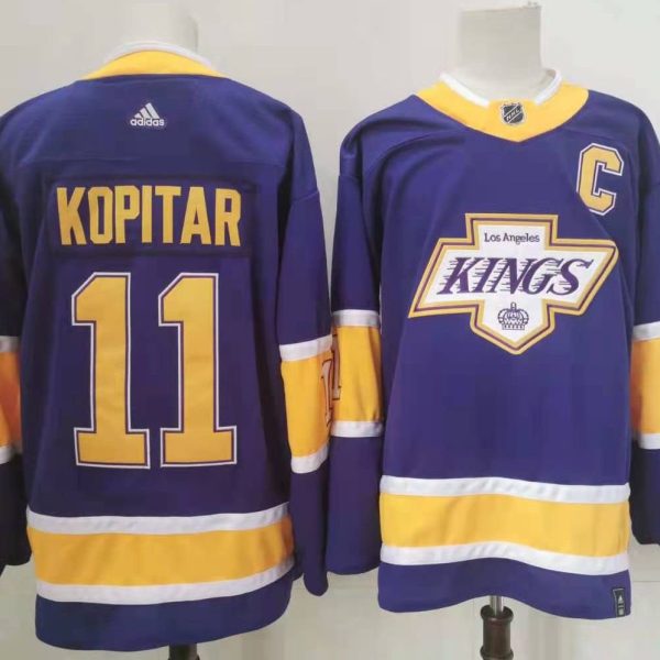 Men's #11 Anze Kopitar Los Angeles Kings Purple NHL Jersey