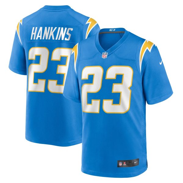 Men's Los Angeles Chargers Matt Hankins Nike  Powder Blue Team Game Jersey