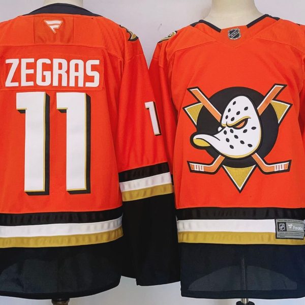 Men's #11 Trevor Zegras Anaheim Ducks Red City Edition Jersey