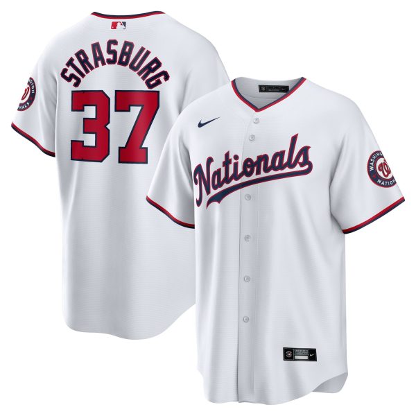 Men's Washington Nationals Stephen Strasburg Nike White Home Replica Jersey