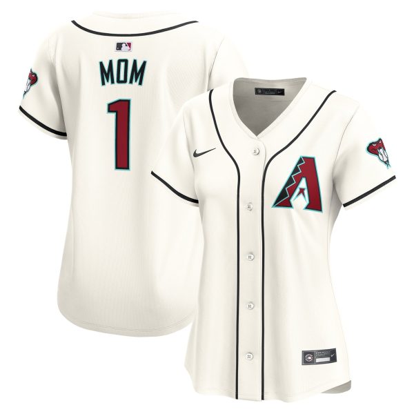 Women's Arizona Diamondbacks Nike White #1 Mom Home Limited Jersey
