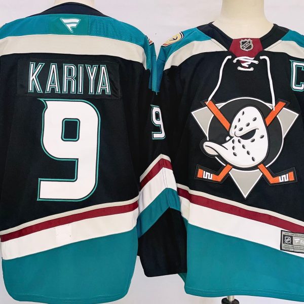 Men's #9 Paul Kariya Anaheim Ducks Black City Edition Jersey