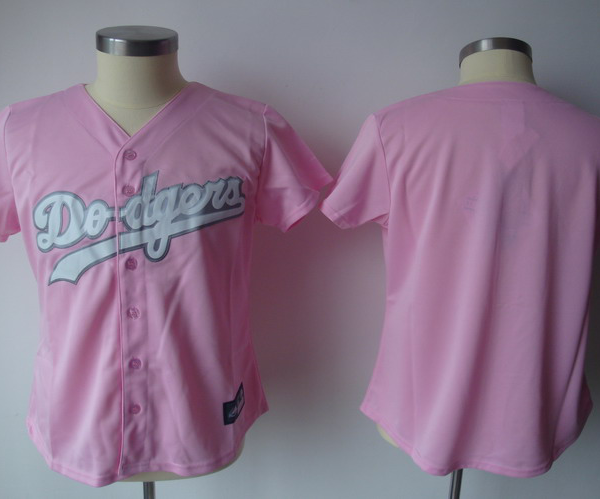 Los Angeles Dodgers Blank Pink Women's Fashion Stitched MLB Jersey
