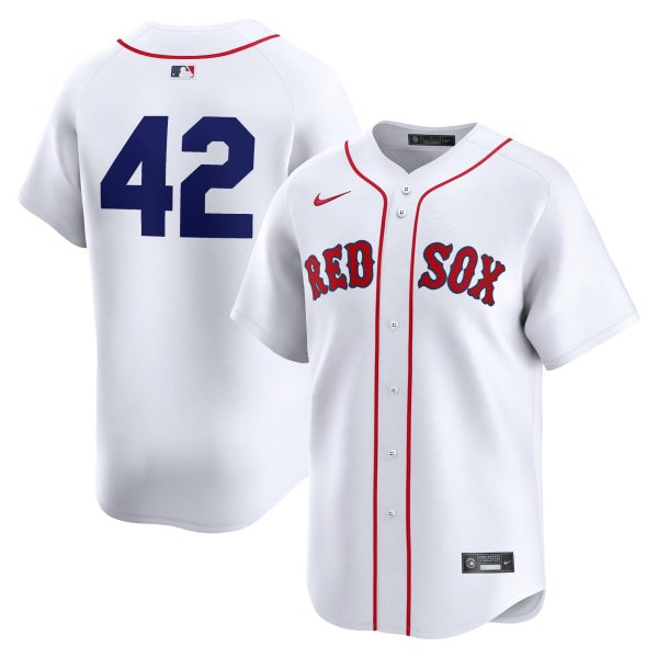 Men's Boston Red Sox  Nike White 2024 Jackie Robinson Day Home Limited Jersey