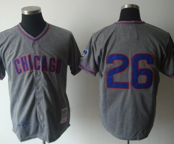 Mitchell And Ness 1968 Chicago Cubs #26 Billy Williams Grey Stitched Throwback MLB Jersey