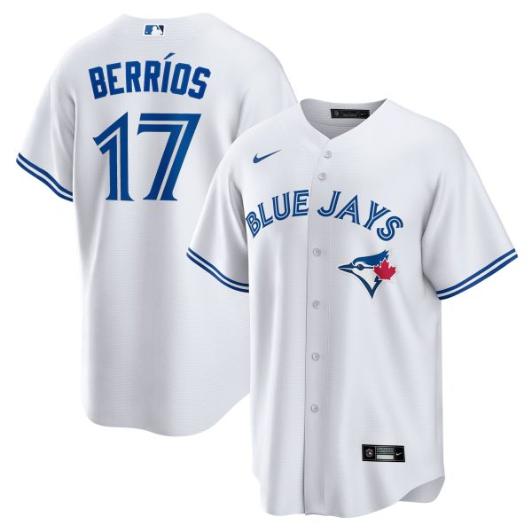 Men's Toronto Blue Jays JosÃ© BerrÃ­os Nike White Home  Replica Player Jersey