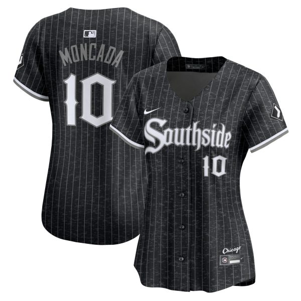 Women's Chicago White Sox YoÃ¡n Moncada Nike Black City Connect Limited Player Jersey