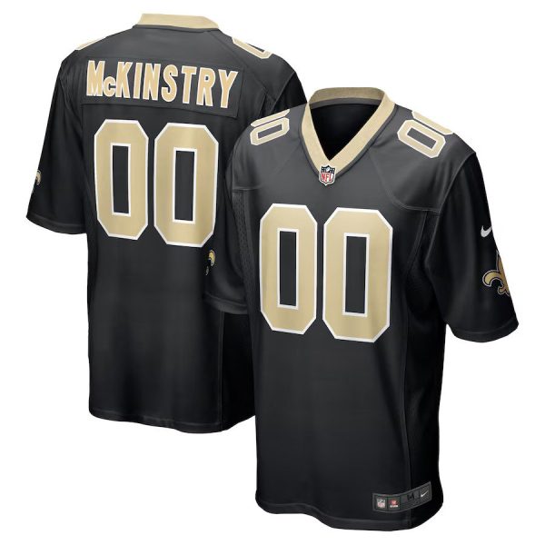 Men's New Orleans Saints Ga'Quincyè??McKinstryè??Nike Black 2024 NFL Draft Player Game Jersey
